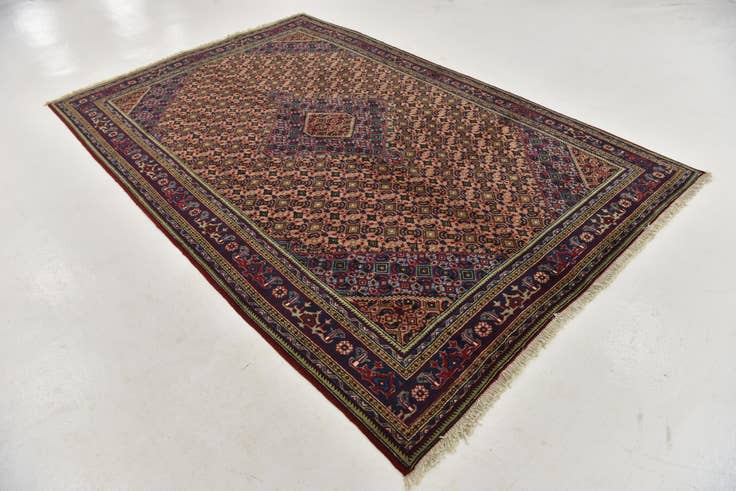 Detail image of 6' 7 x 9' 10 Hand Knotted Tabriz Persian Wool Rug