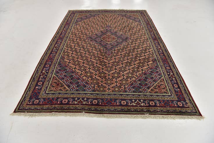 Detail image of 6' 7 x 9' 10 Hand Knotted Tabriz Persian Wool Rug