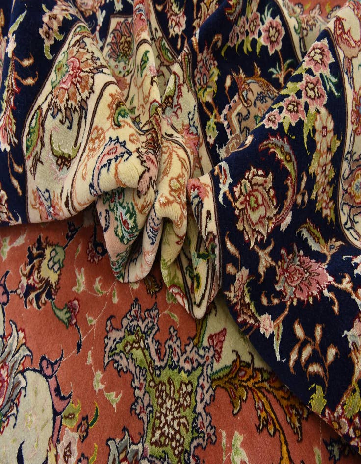 Detail image of 9' 6 x 13' 7 Hand Knotted Tabriz Persian Rug