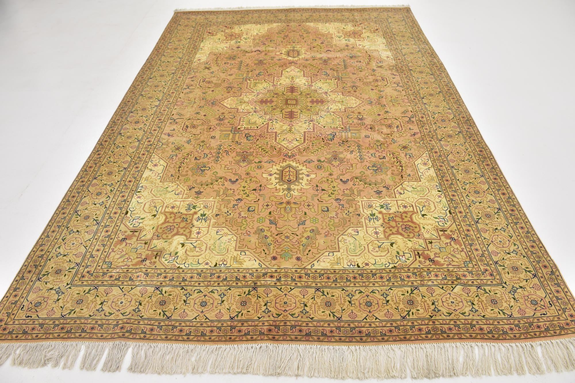 6' 7 x 10' Hand Knotted Tabriz Persian Rug