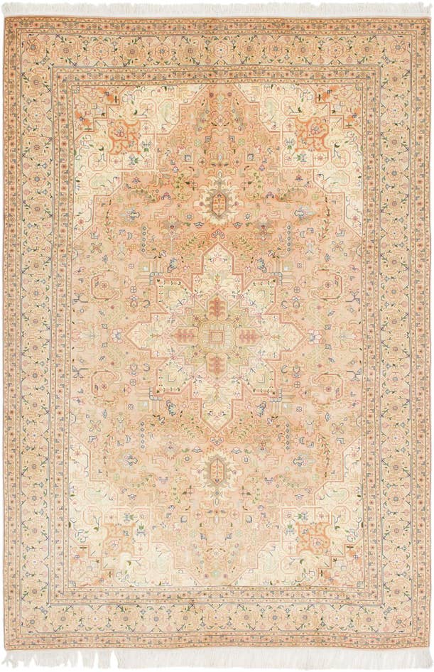 Detailansicht von 200cm x 305cm Handgeknüpft Tabriz Persisch Teppich