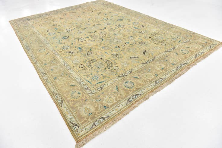 Detail image of 9' 10 x 13' 3 Hand Knotted Tabriz Persian Wool Rug