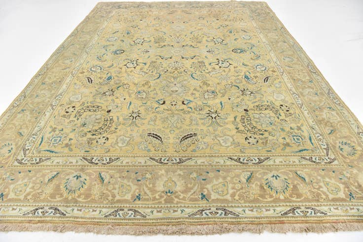 Detail image of 9' 10 x 13' 3 Hand Knotted Tabriz Persian Wool Rug