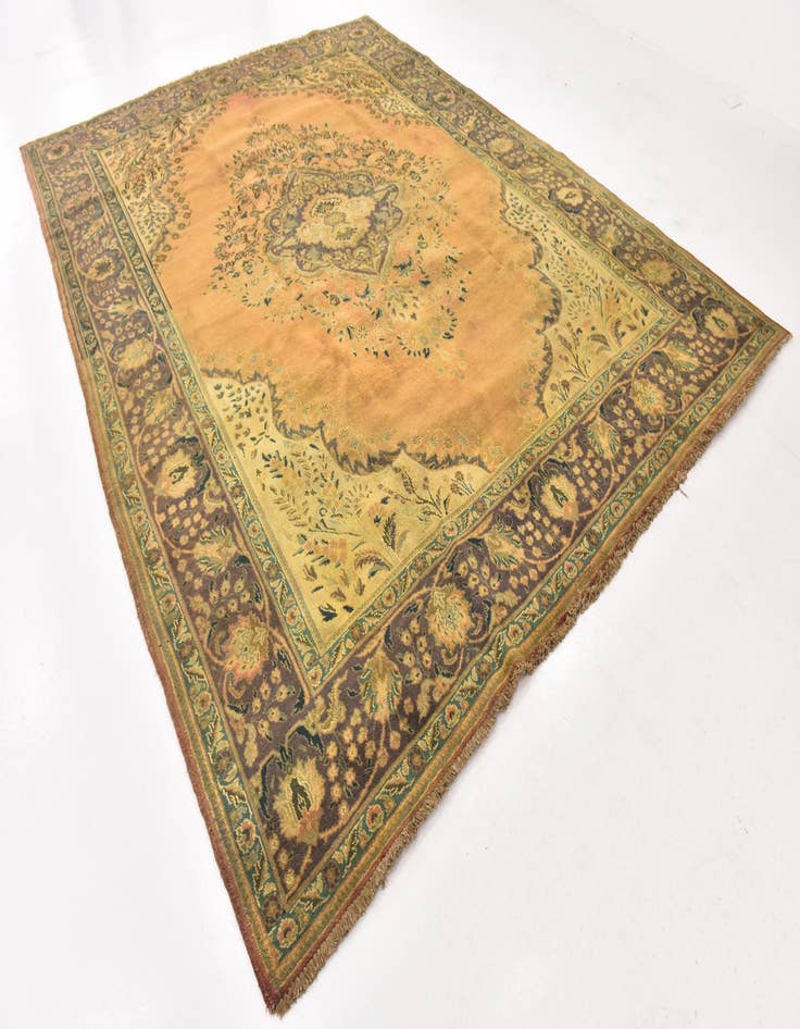 Detail image of 9' 9 x 13'  Hand Knotted Tabriz Persian Wool Rug