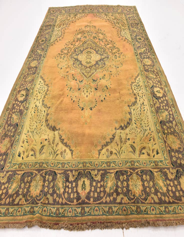 Detail image of 9' 9 x 13'  Hand Knotted Tabriz Persian Wool Rug