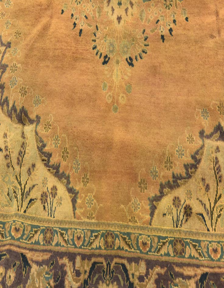 Detail image of 9' 9 x 13'  Hand Knotted Tabriz Persian Wool Rug