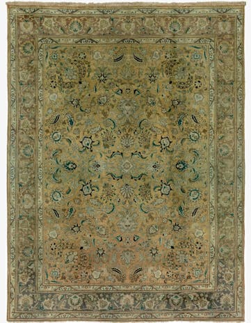 9' 10 x 13' 3 Hand Knotted Tabriz Persian Wool Rug