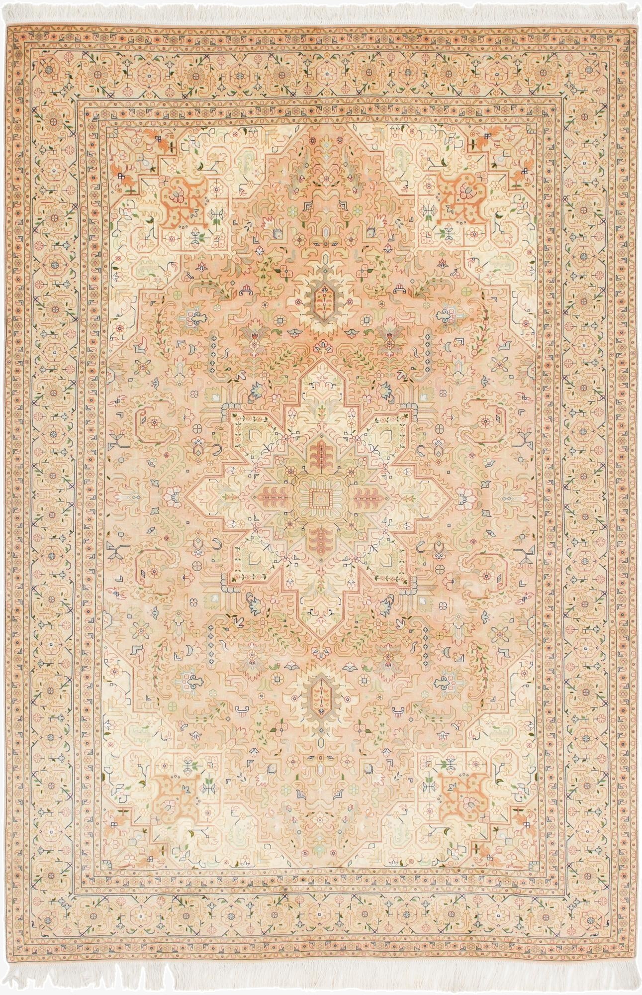 6' 7 x 10'  Hand Knotted Tabriz Persian Rug
