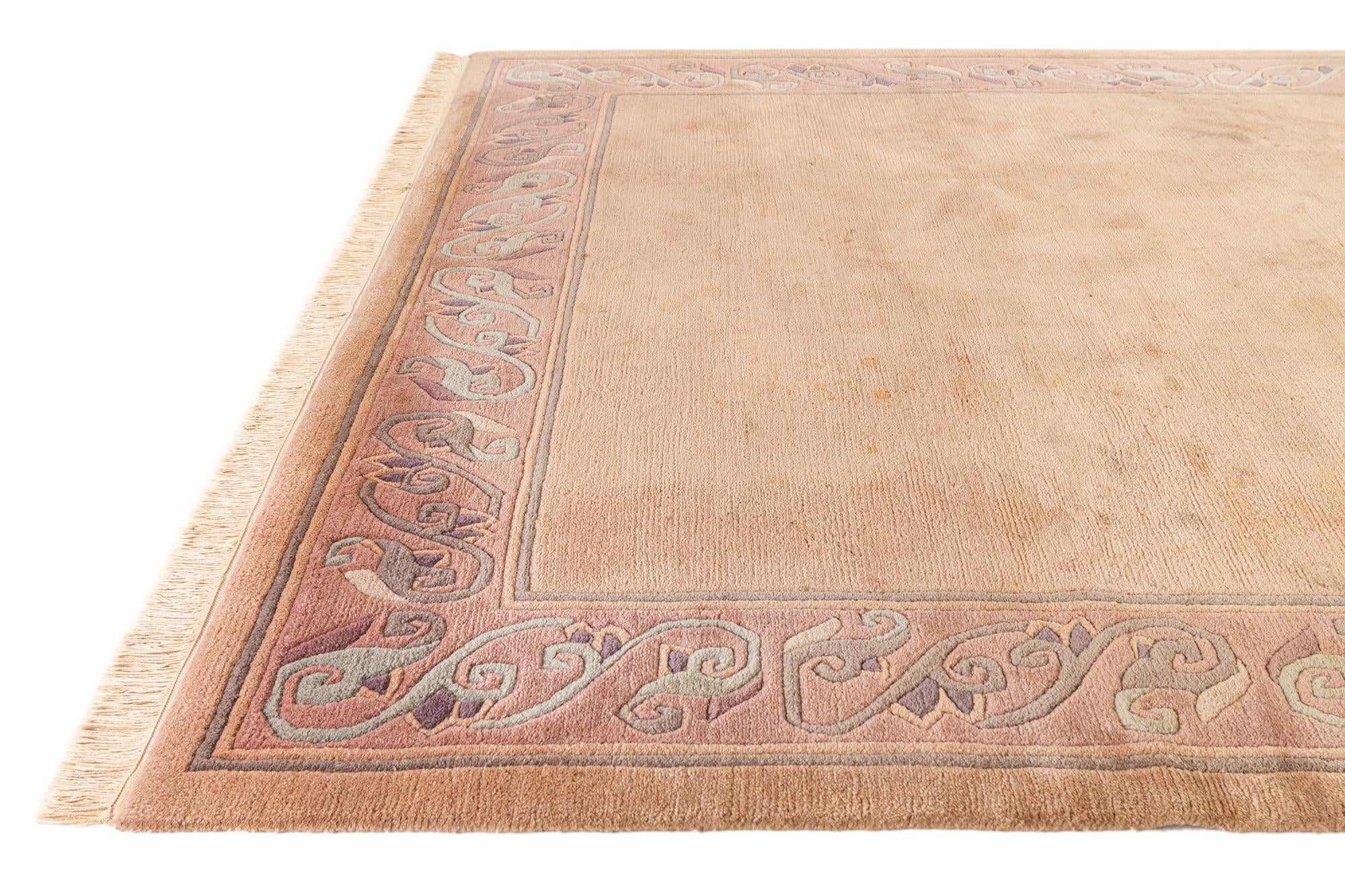 6' 7 x 10' Hand Knotted Tibet Wool Rug