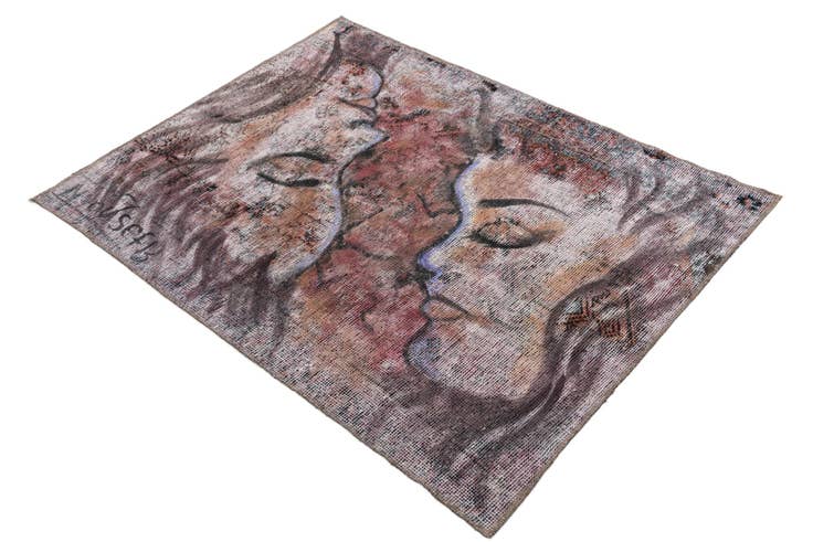 Detail image of 3' 2 x 4' Hand Knotted Ultra Vintage Persian Wool Rug