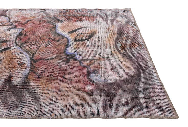 Detail image of 3' 2 x 4' Hand Knotted Ultra Vintage Persian Wool Rug