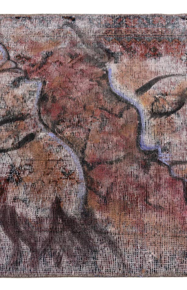 Detail image of 3' 2 x 4' Hand Knotted Ultra Vintage Persian Wool Rug