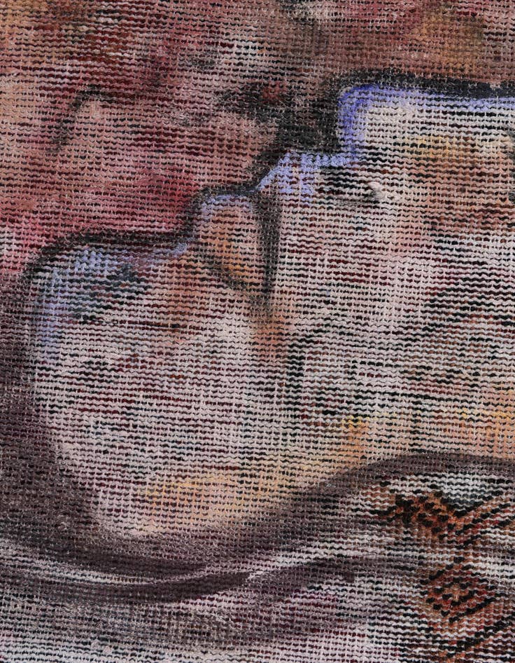 Detail image of 3' 2 x 4'  Hand Knotted Ultra Vintage Persian Wool Rug