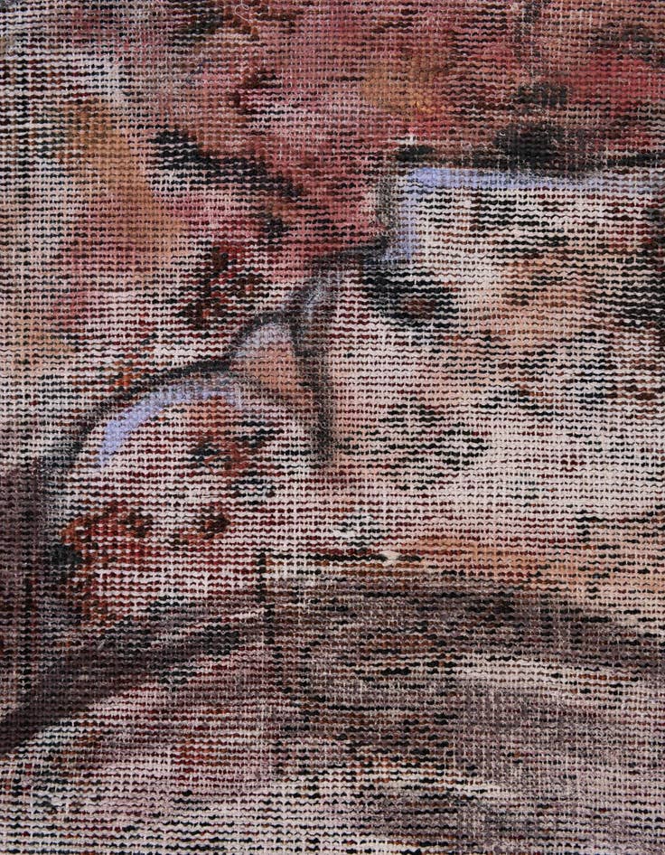 Detail image of 3' 2 x 4'  Hand Knotted Ultra Vintage Persian Wool Rug