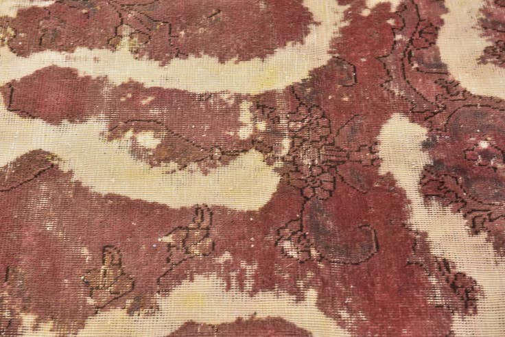 Detail image of 5' 9 x 9' Hand Knotted Ultra Vintage Persian Wool Rug