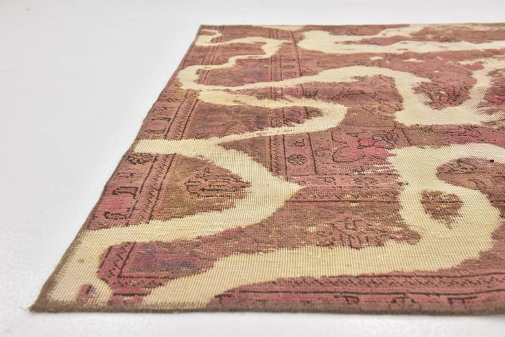 Detail image of 5' 9 x 9' Hand Knotted Ultra Vintage Persian Wool Rug