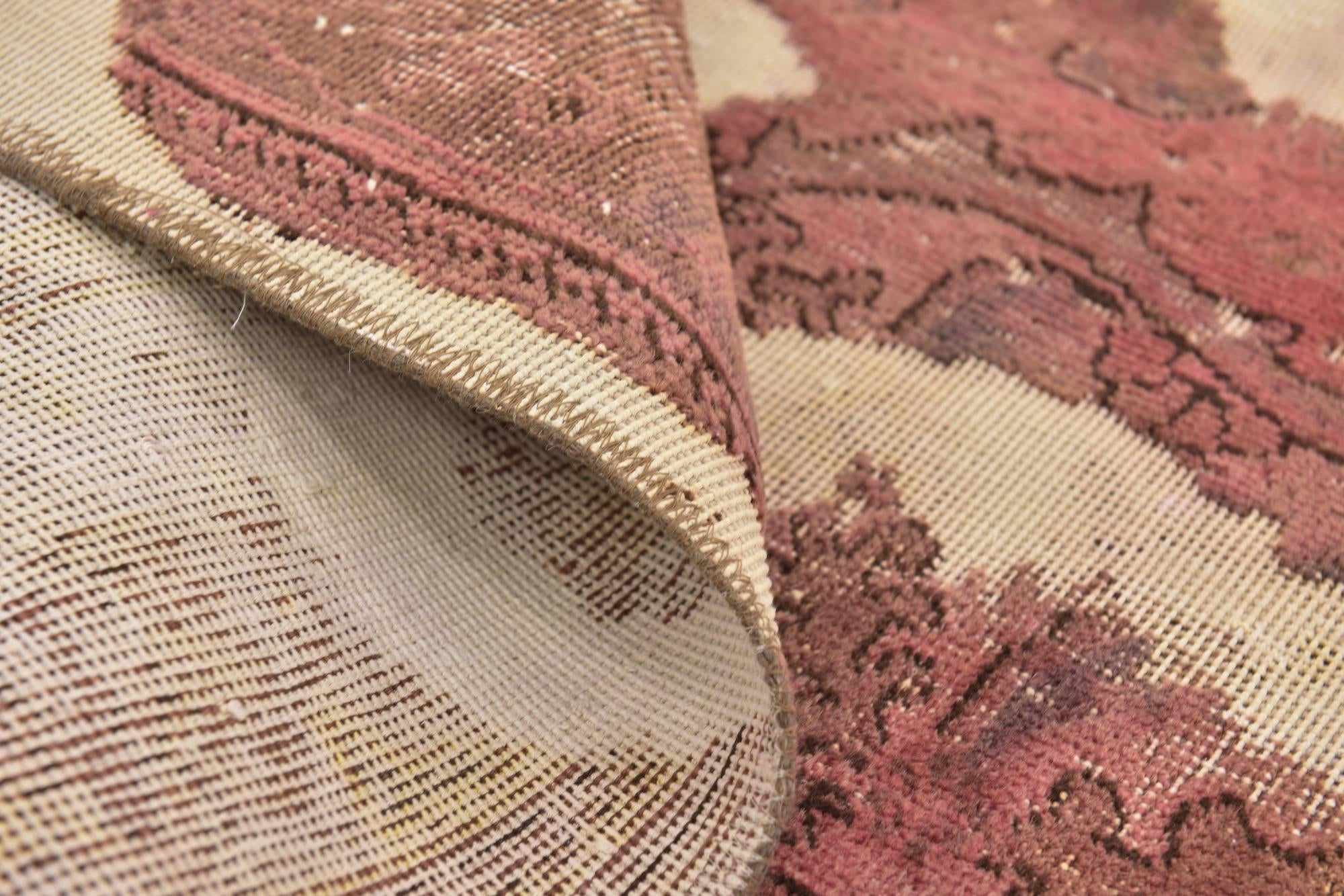 5' 9 x 9' Hand Knotted Ultra Vintage Persian Wool Rug
