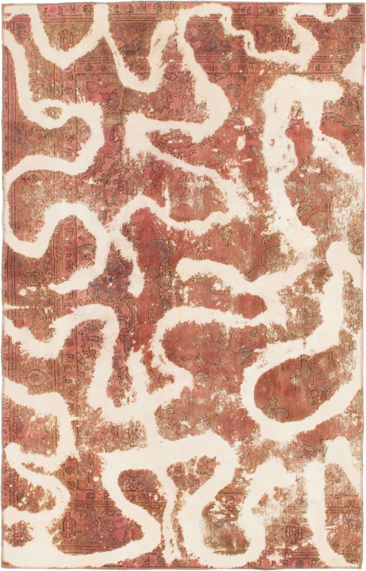 5' 9 x 9' Hand Knotted Ultra Vintage Persian Wool Rug