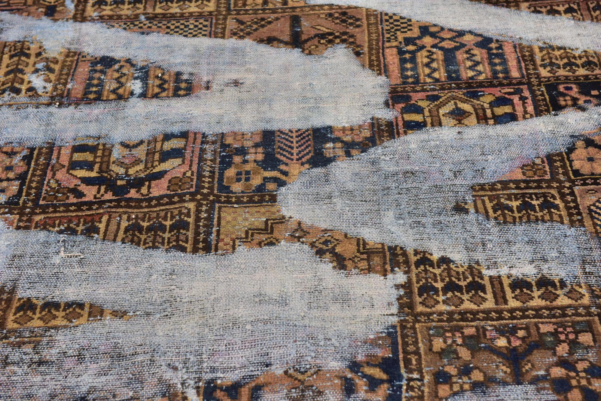 6' 7 x 8' 7 Hand Knotted Ultra Vintage Persian Wool Rug