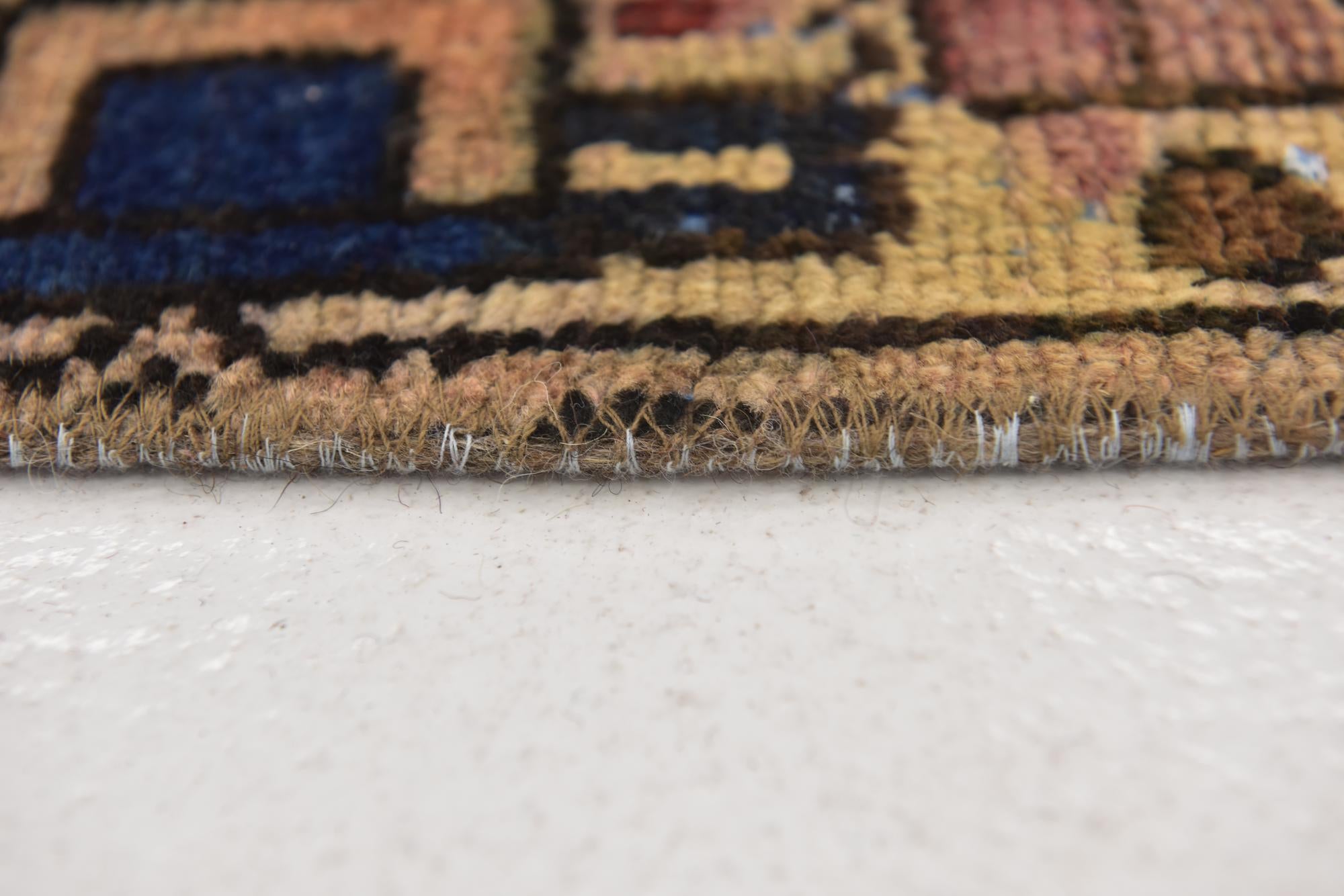 6' 7 x 8' 7 Hand Knotted Ultra Vintage Persian Wool Rug