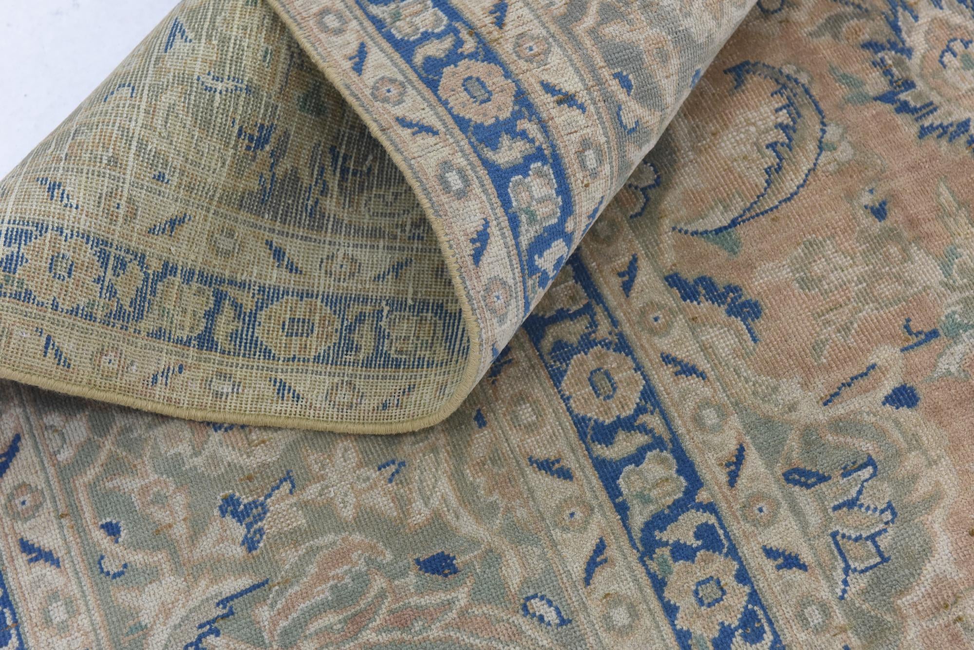 9' 7 x 14' 3 Hand Knotted Ultra Vintage Persian Wool Rug