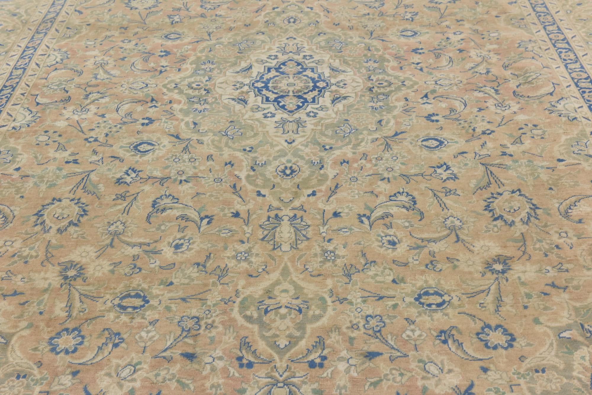 9' 7 x 14' 3 Hand Knotted Ultra Vintage Persian Wool Rug