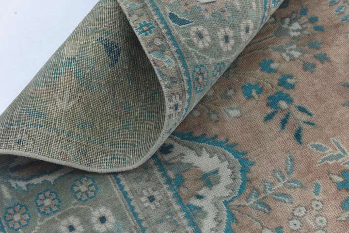 9' 1 x 13' Hand Knotted Ultra Vintage Persian Wool Rug