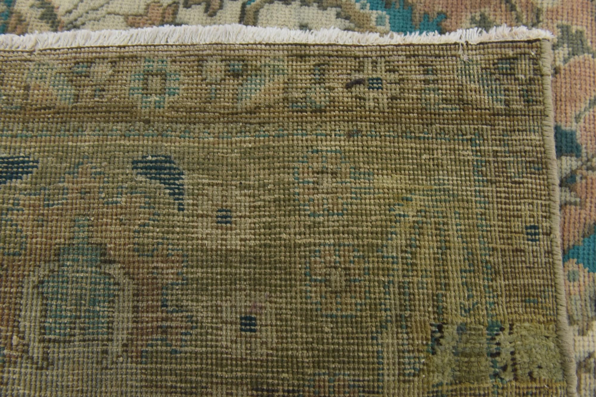 9' 1 x 13' Hand Knotted Ultra Vintage Persian Wool Rug