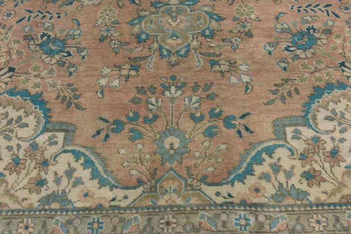 9' 1 x 13' Hand Knotted Ultra Vintage Persian Wool Rug