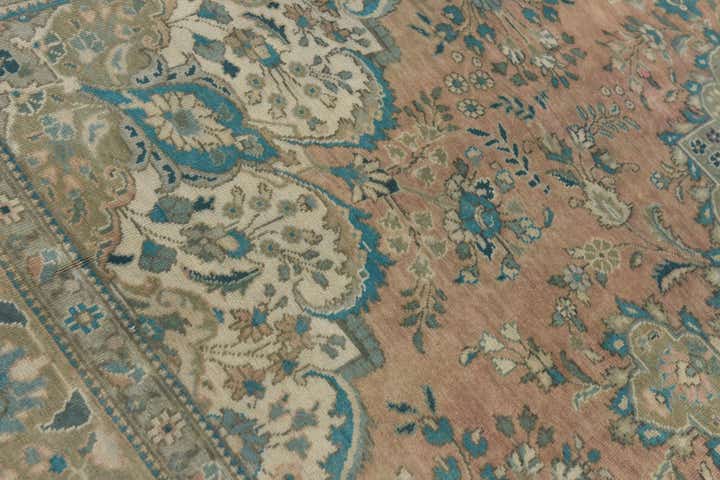 9' 1 x 13' Hand Knotted Ultra Vintage Persian Wool Rug