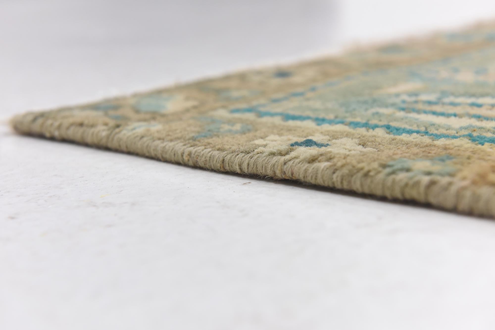 9' 1 x 13' Hand Knotted Ultra Vintage Persian Wool Rug