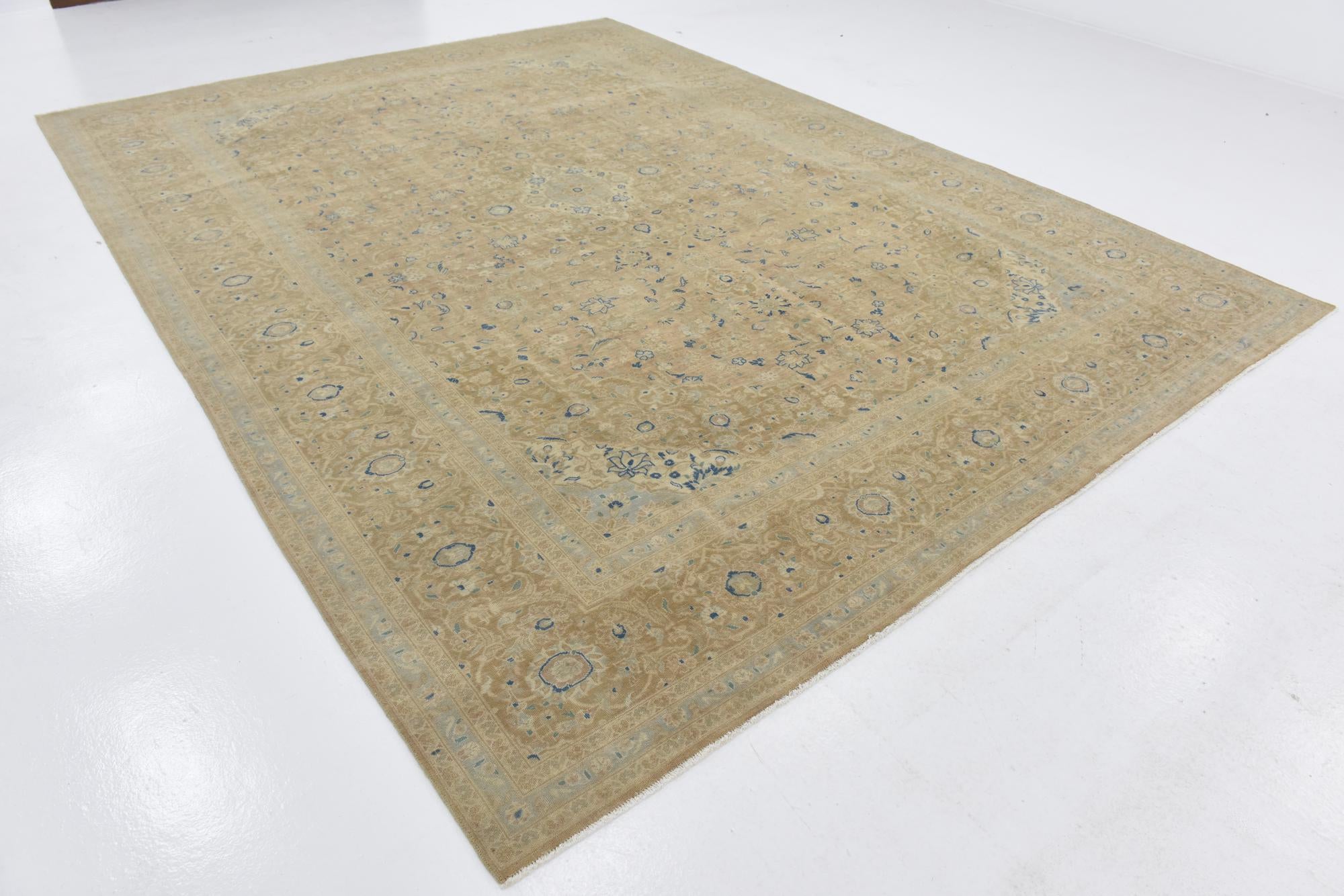 9' 8 x 13' 2 Hand Knotted Ultra Vintage Persian Wool Rug