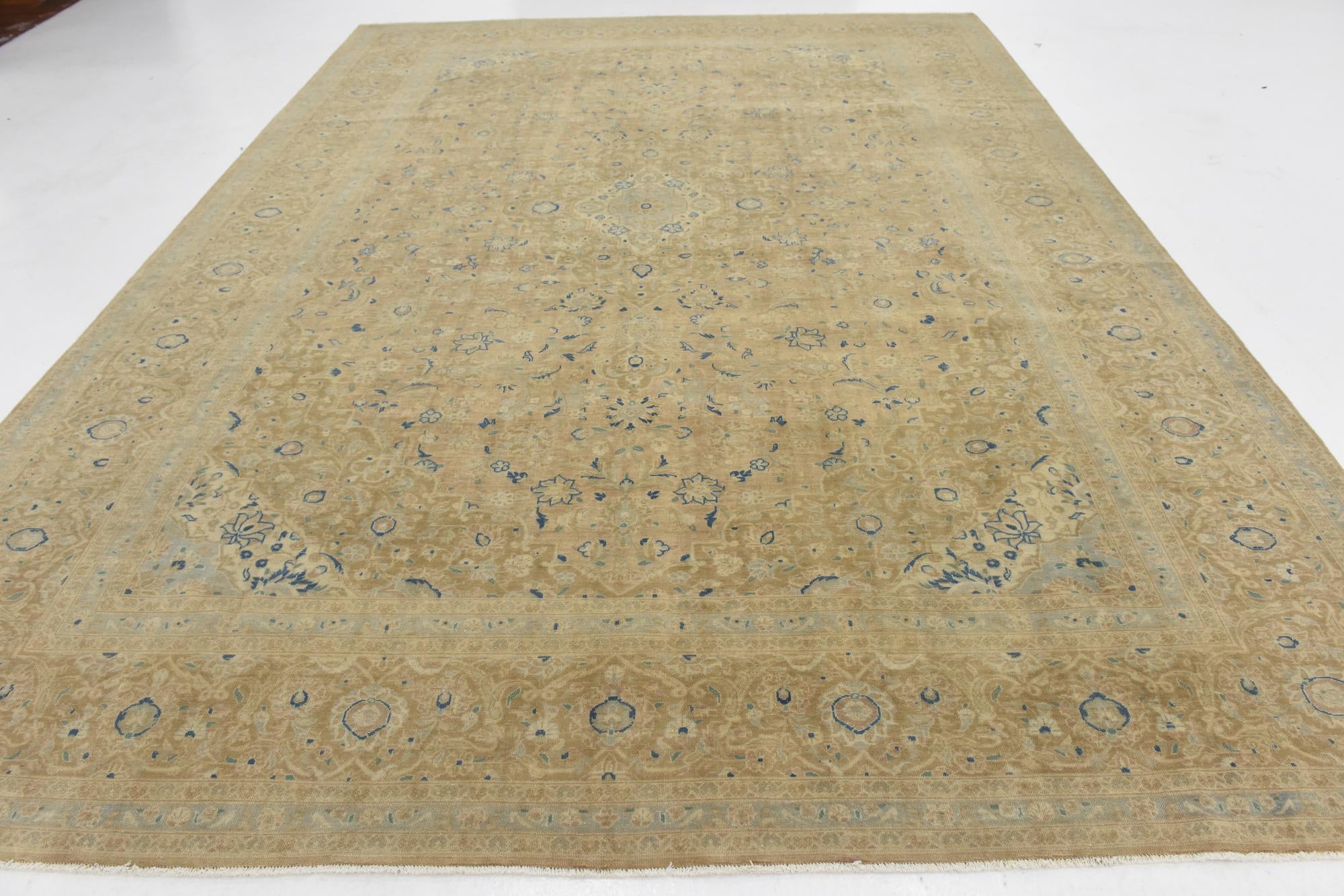 9' 8 x 13' 2 Hand Knotted Ultra Vintage Persian Wool Rug