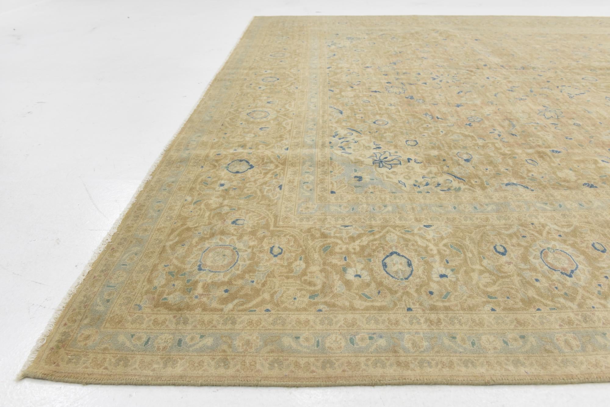 9' 8 x 13' 2 Hand Knotted Ultra Vintage Persian Wool Rug