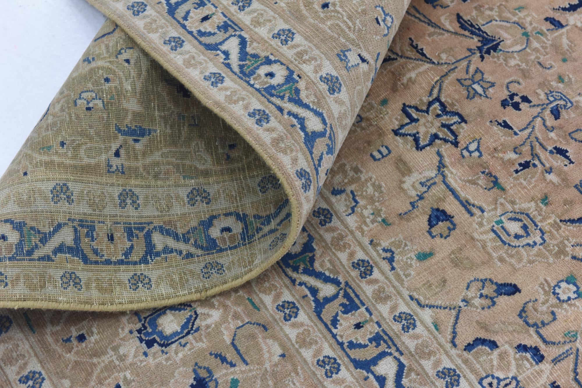 9' 7 x 13' Hand Knotted Ultra Vintage Persian Wool Rug
