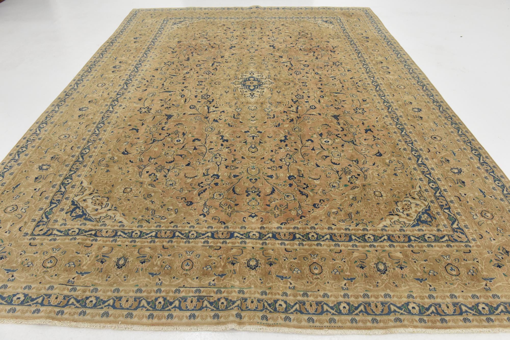 9' 7 x 13' Hand Knotted Ultra Vintage Persian Wool Rug