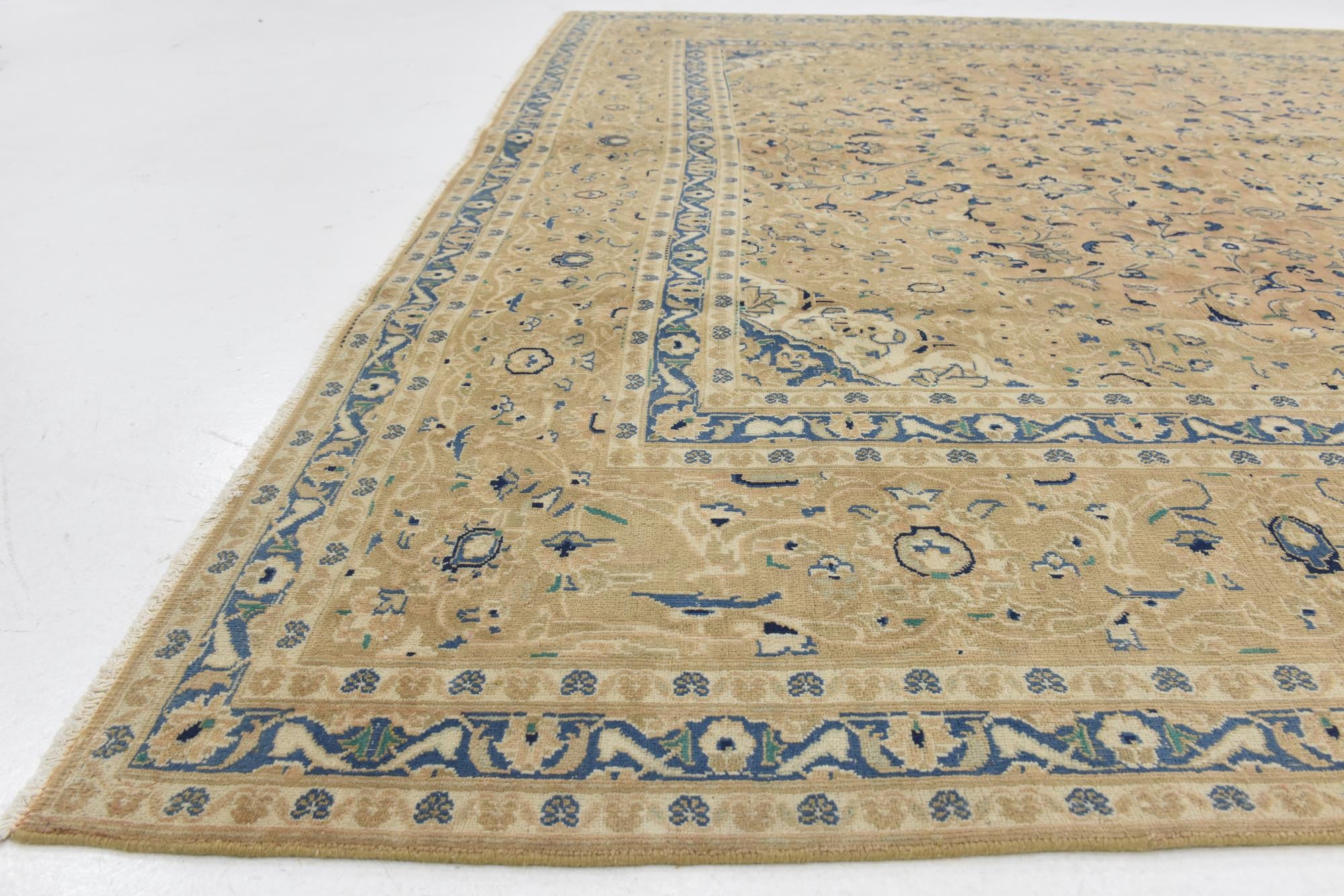 9' 7 x 13' Hand Knotted Ultra Vintage Persian Wool Rug