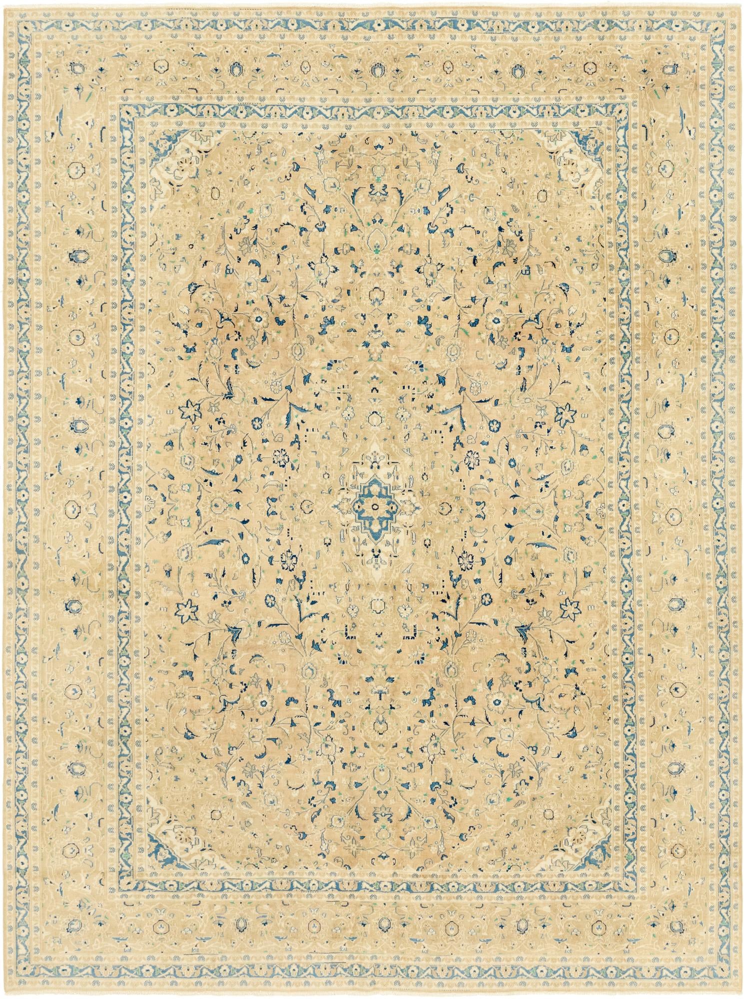 9' 7 x 13' Hand Knotted Ultra Vintage Persian Wool Rug