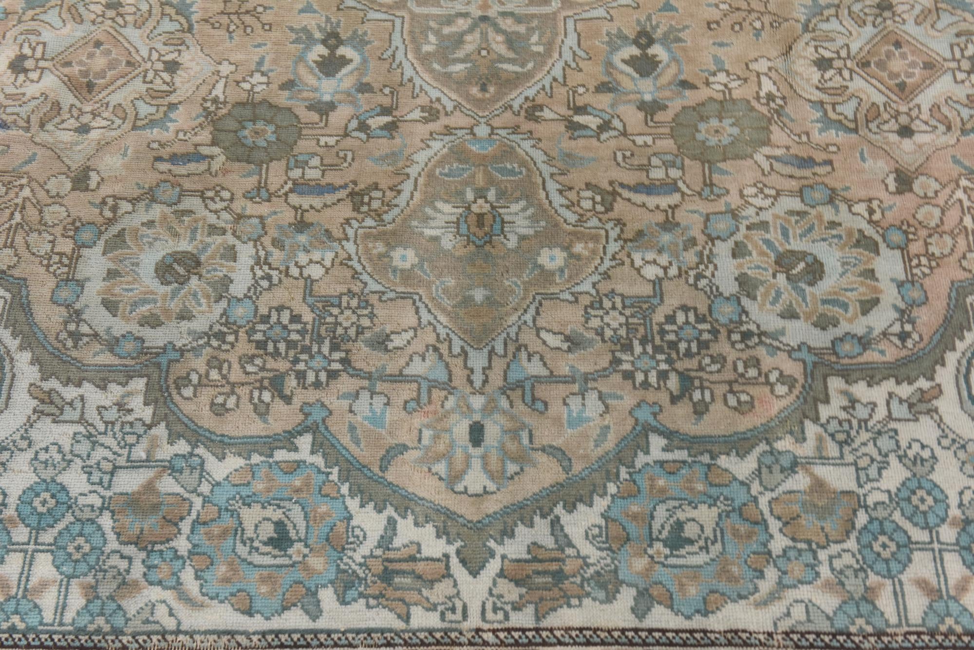 7' 3 x 11' 3 Hand Knotted Ultra Vintage Persian Wool Rug