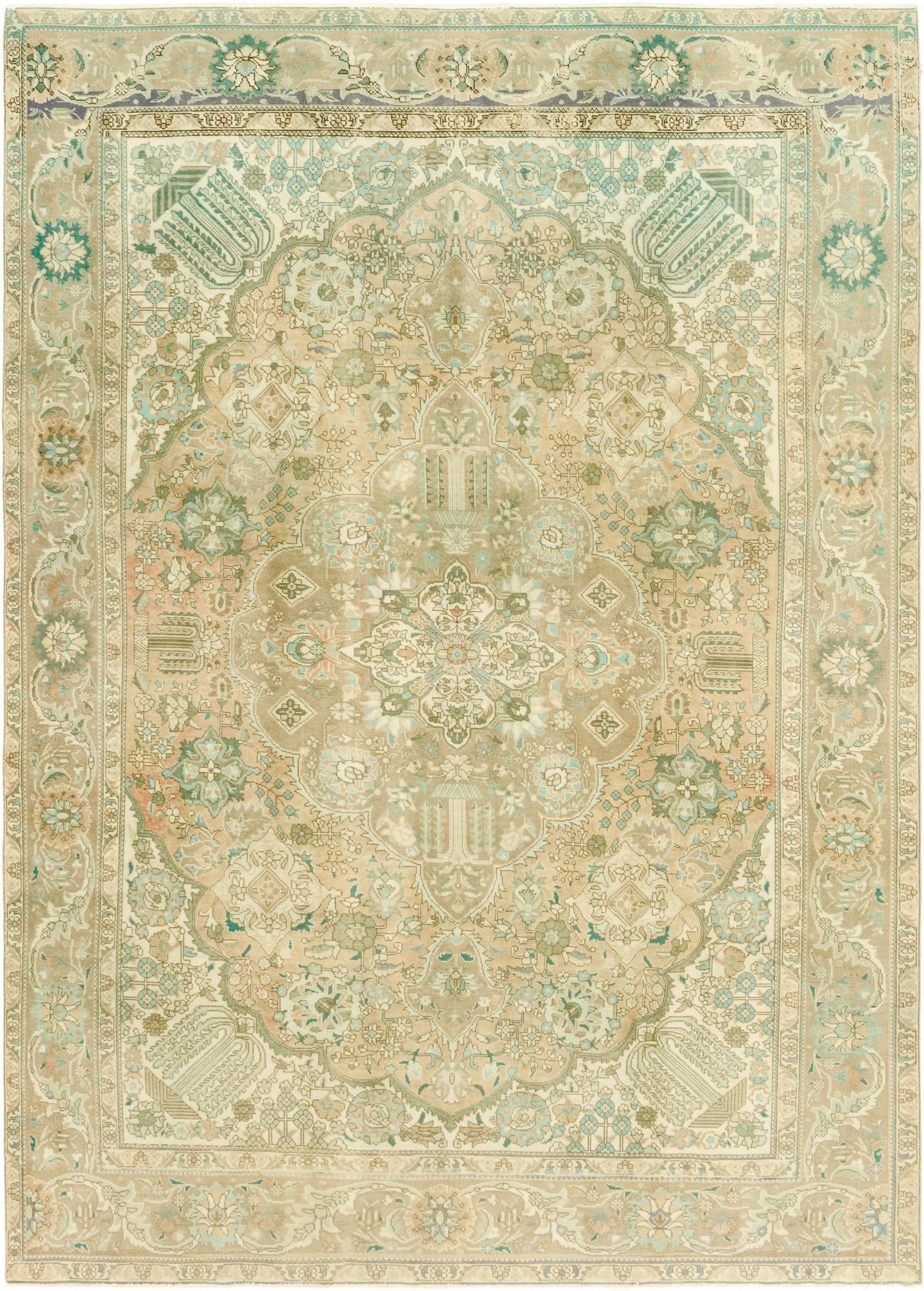 7' 3 x 11' 3 Hand Knotted Ultra Vintage Persian Wool Rug