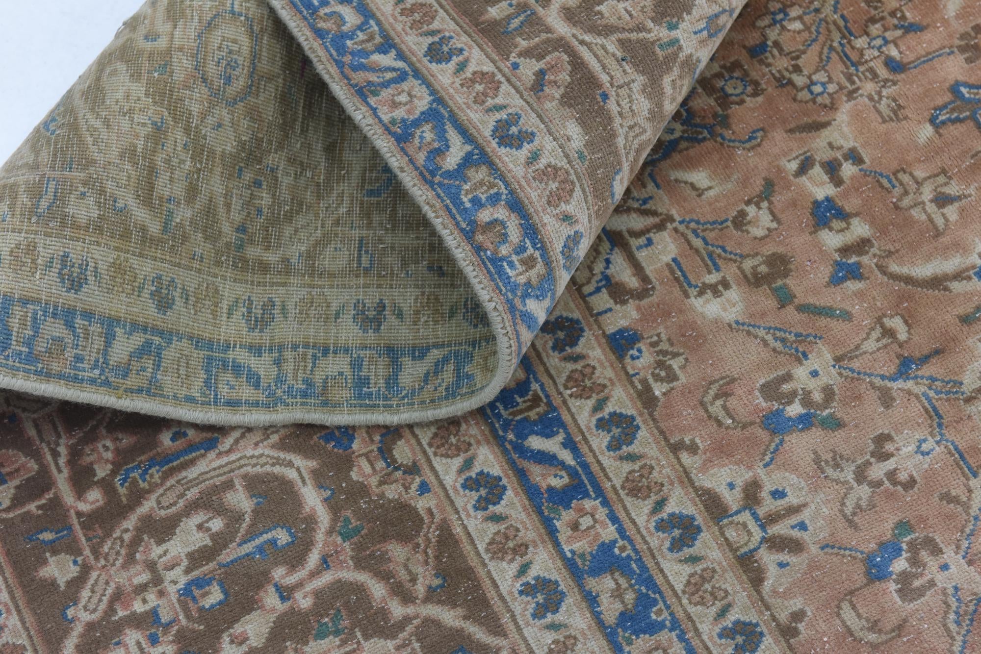 9' 6 x 12' 7 Hand Knotted Ultra Vintage Persian Wool Rug