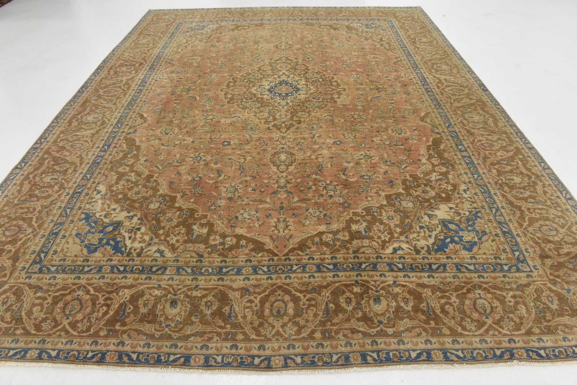 9' 6 x 12' 7 Hand Knotted Ultra Vintage Persian Wool Rug