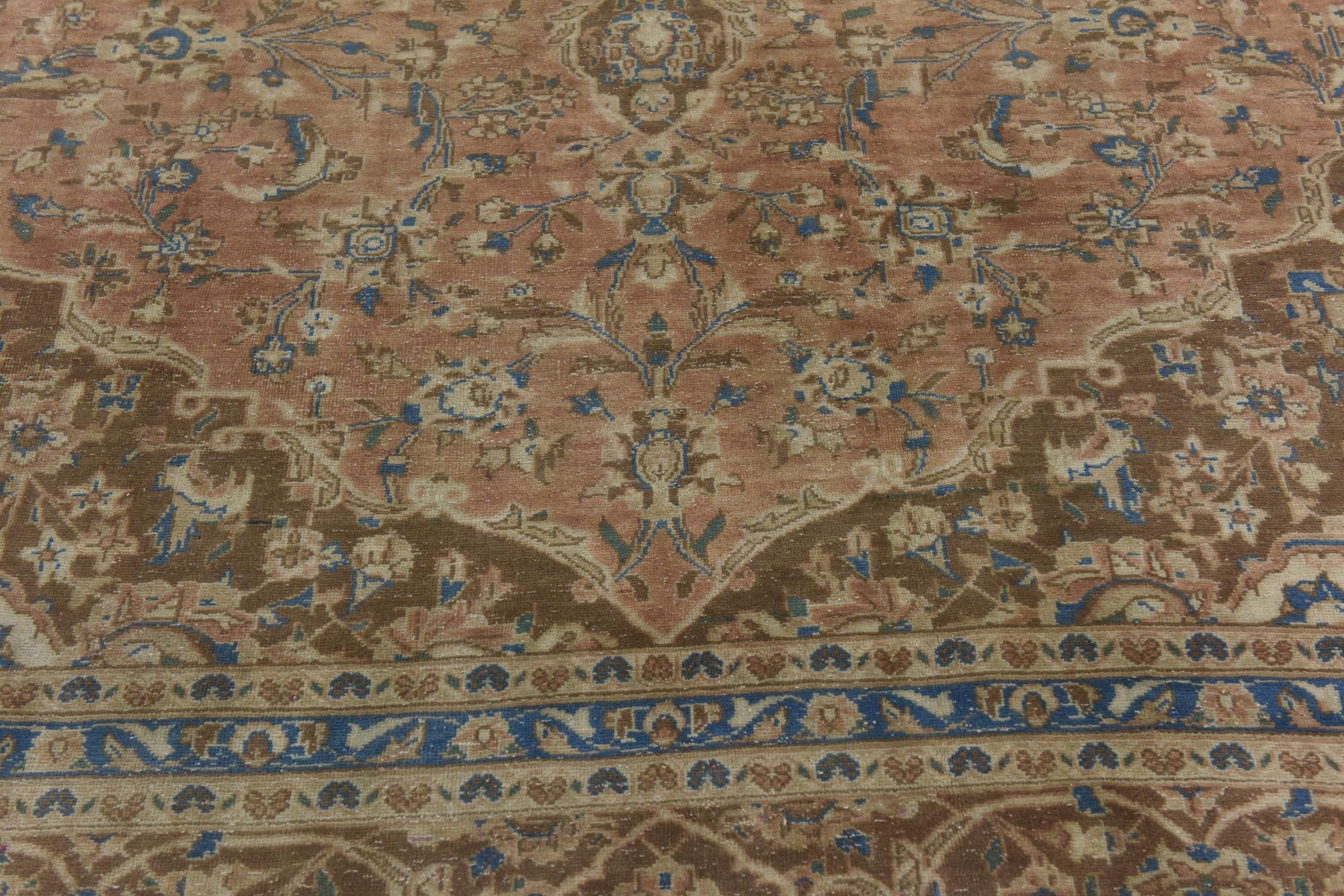 9' 6 x 12' 7 Hand Knotted Ultra Vintage Persian Wool Rug