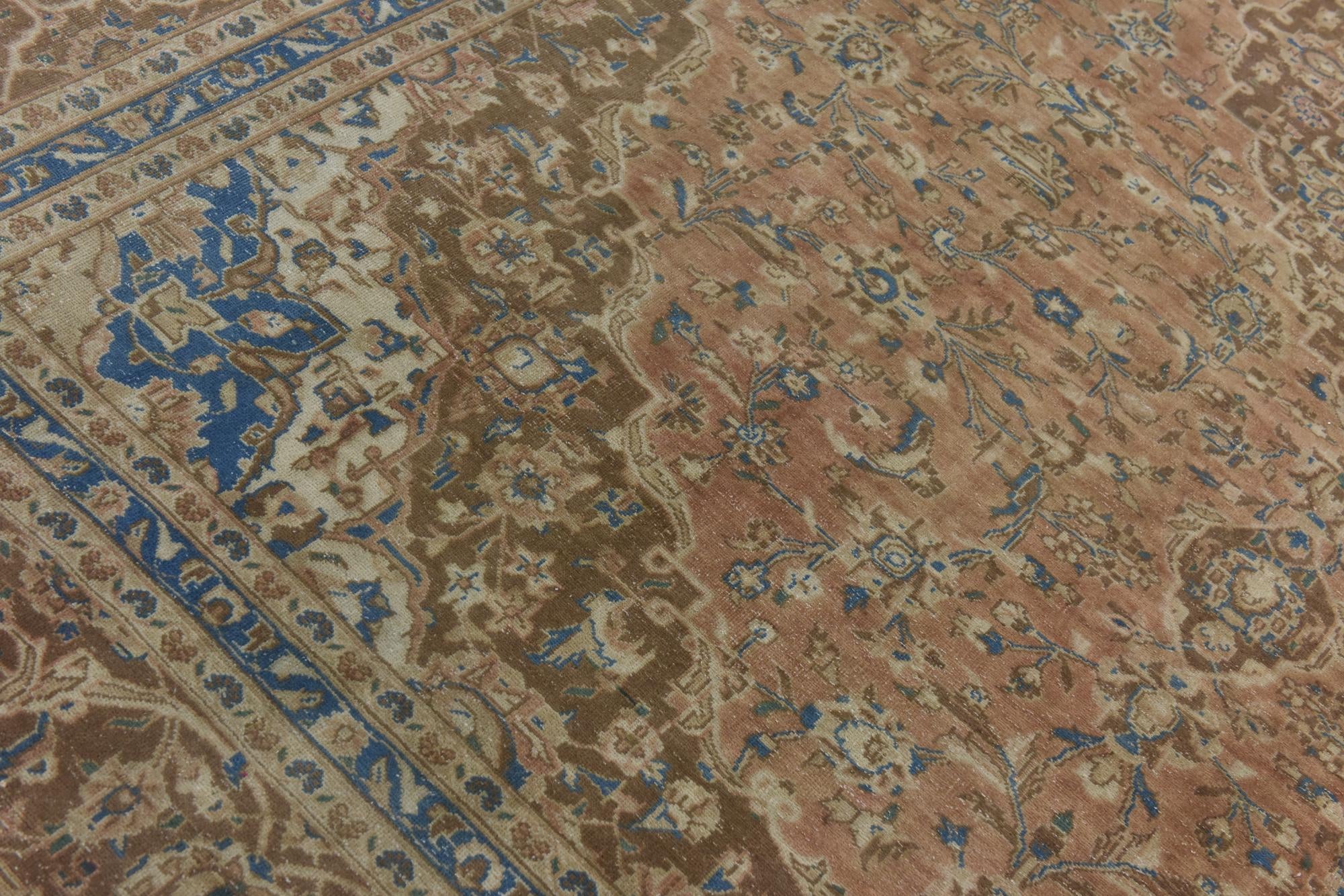 9' 6 x 12' 7 Hand Knotted Ultra Vintage Persian Wool Rug