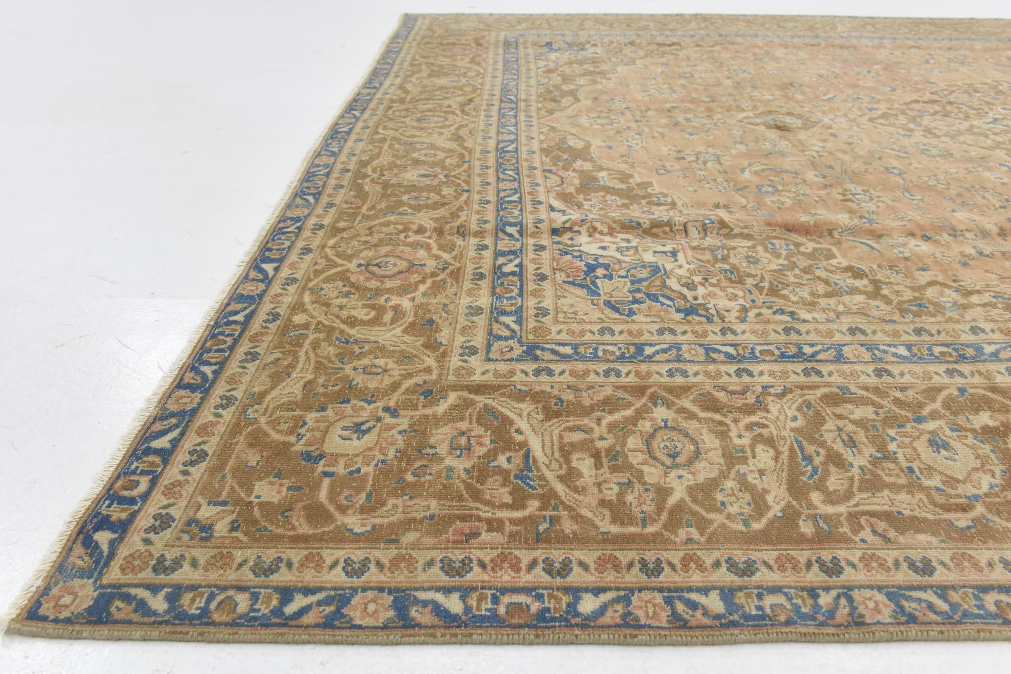 9' 6 x 12' 7 Hand Knotted Ultra Vintage Persian Wool Rug