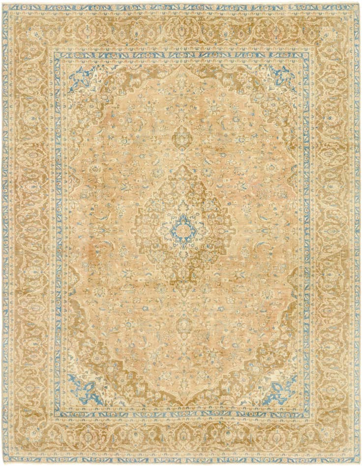 Detail image of 9' 6 x 12' 7 Hand Knotted Ultra Vintage Persian Wool Rug