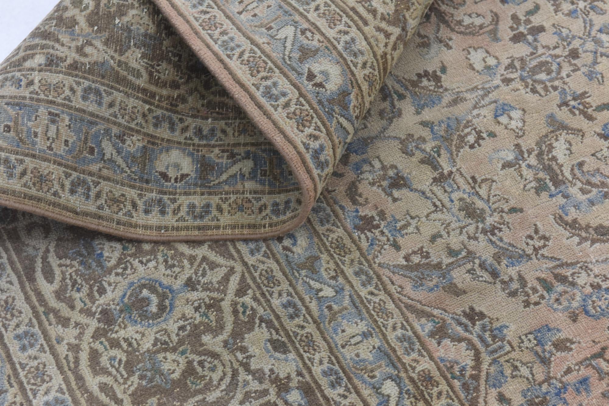 9' 8 x 12' 1 Hand Knotted Ultra Vintage Persian Wool Rug