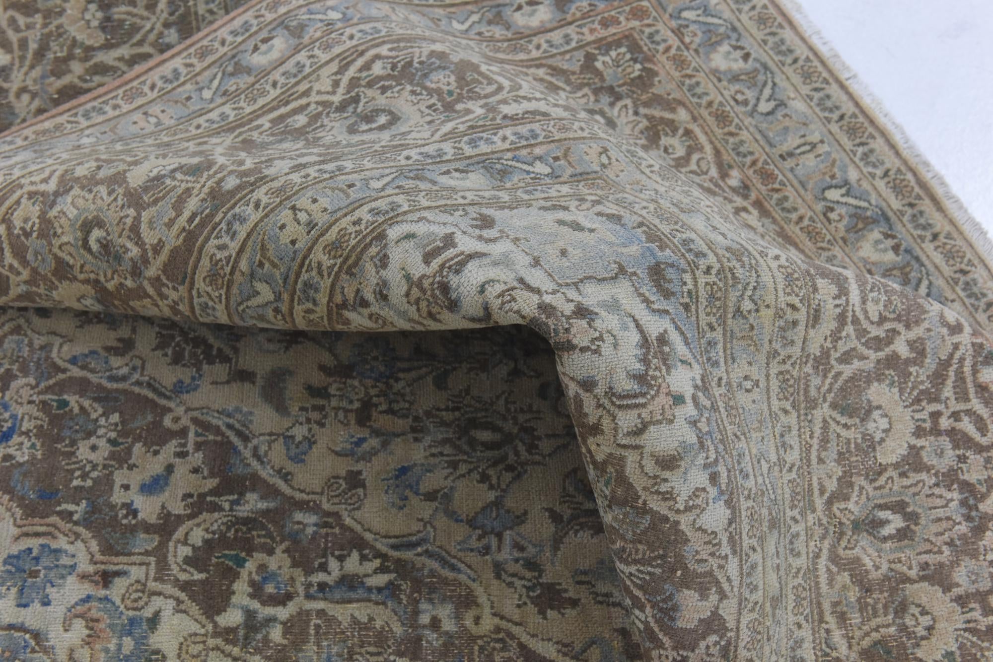 9' 8 x 12' 1 Hand Knotted Ultra Vintage Persian Wool Rug