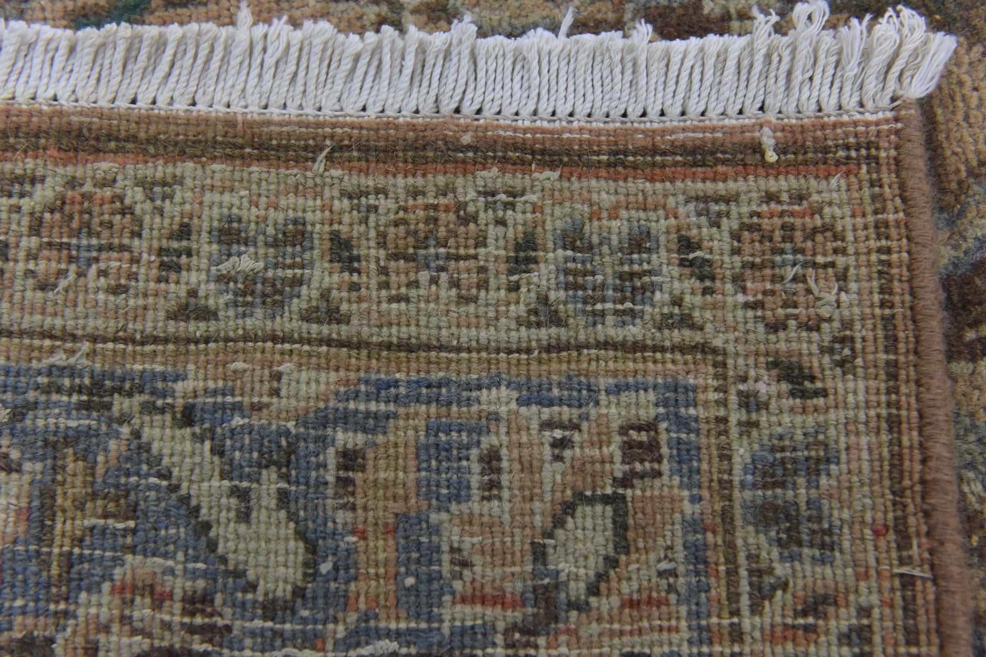 9' 8 x 12' 1 Hand Knotted Ultra Vintage Persian Wool Rug