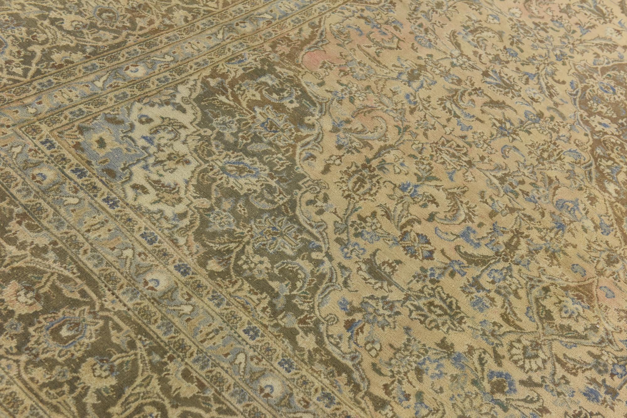 9' 8 x 12' 1 Hand Knotted Ultra Vintage Persian Wool Rug